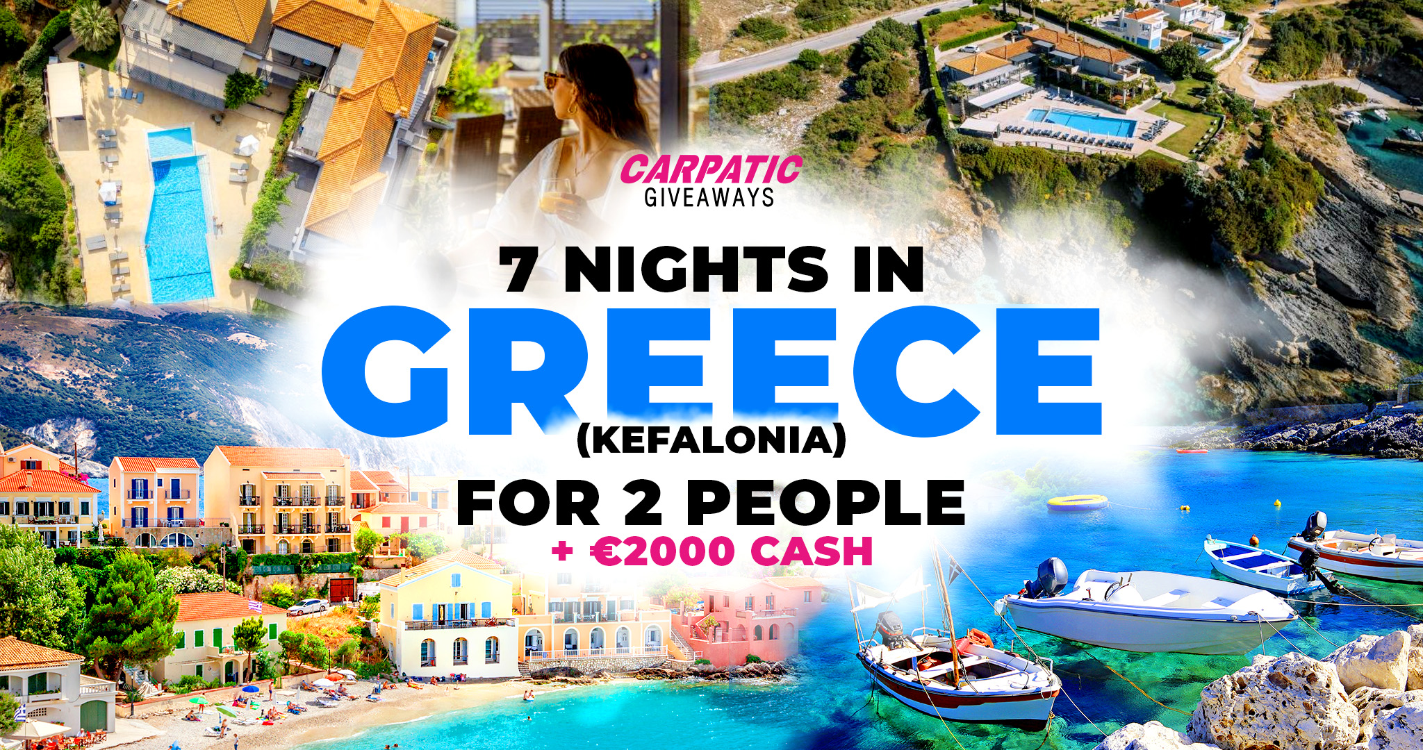 ☀️7 Nights In Greece *Kefalonia* For 2 People + €2000 Pocket Money