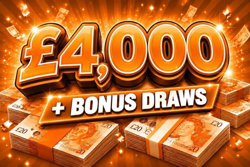 £4,000 Cash + Bonus Draws