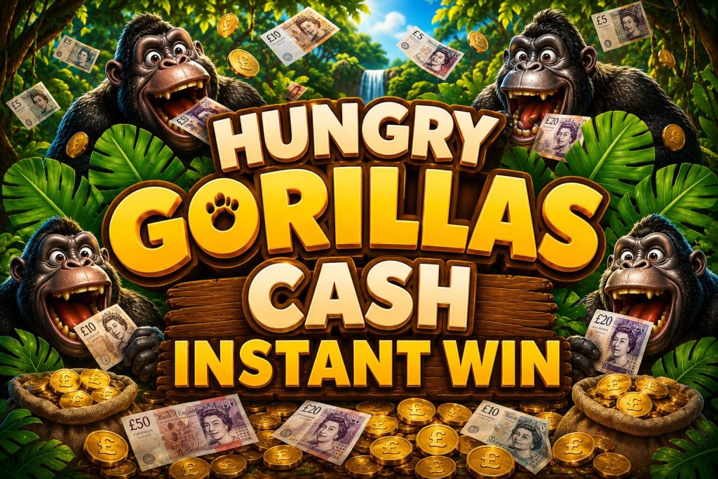 Hungry Gorillas - Cash Instant Win!