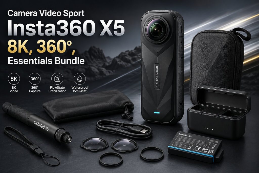 Insta360 X5 8K 360° Action Camera – Essentials Bundle #2
