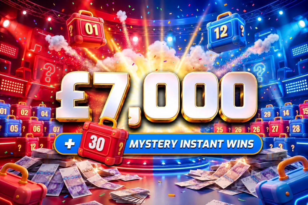 £7,000 Cash + 30 Mystery Instant Wins!