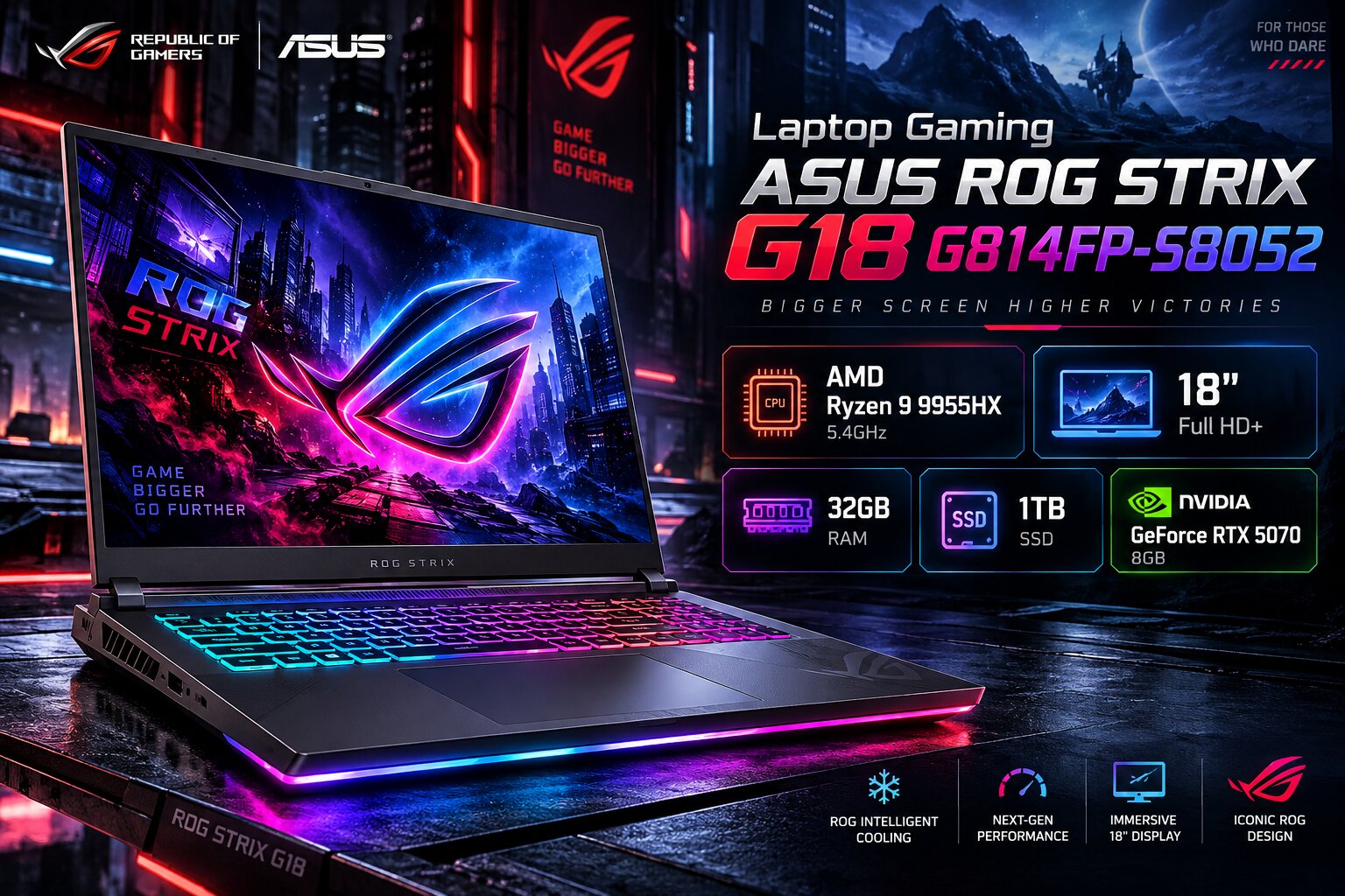 Laptop Gaming ASUS ROG Strix G18 G814FP-S8052